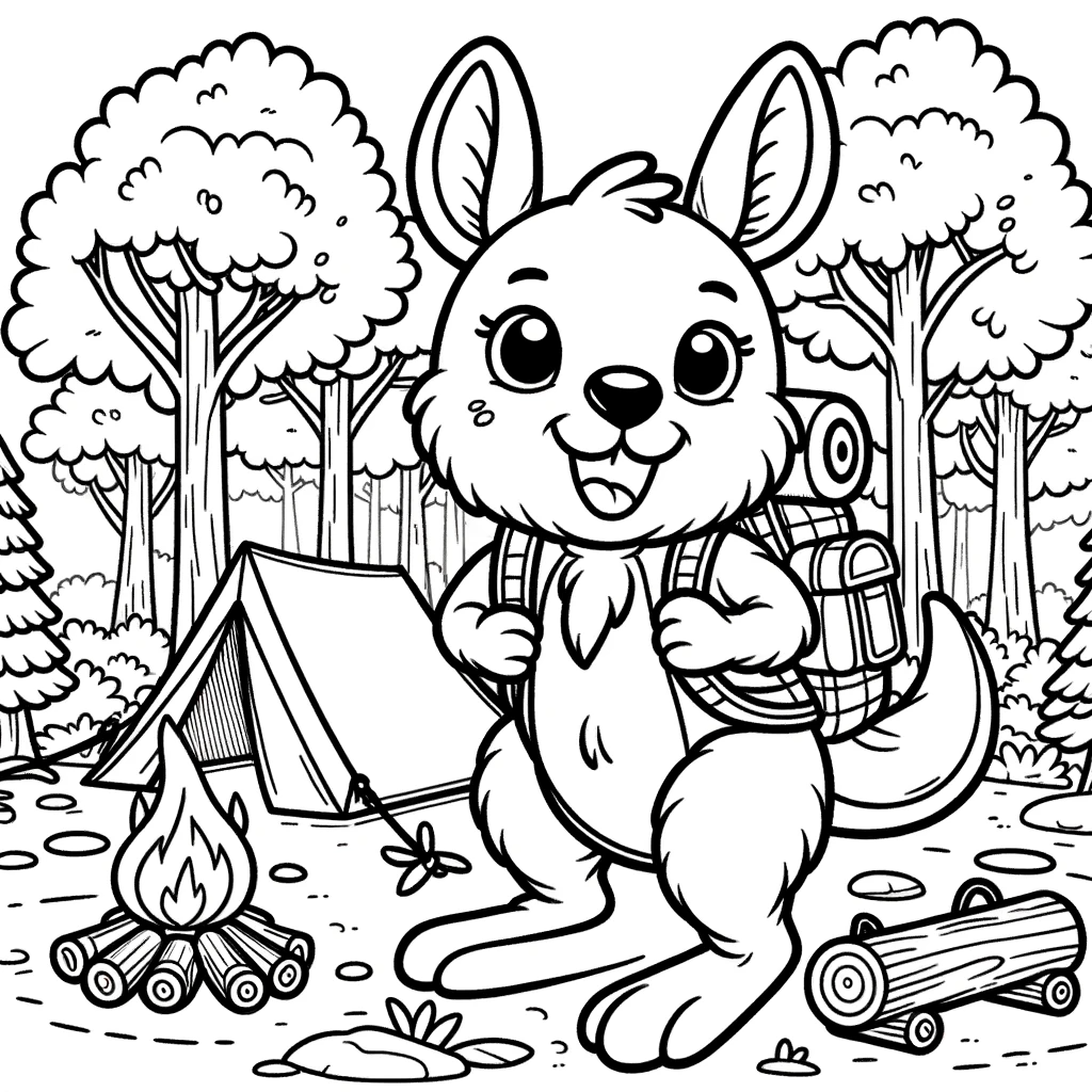 kangaroo coloring page kangaroo coloring page