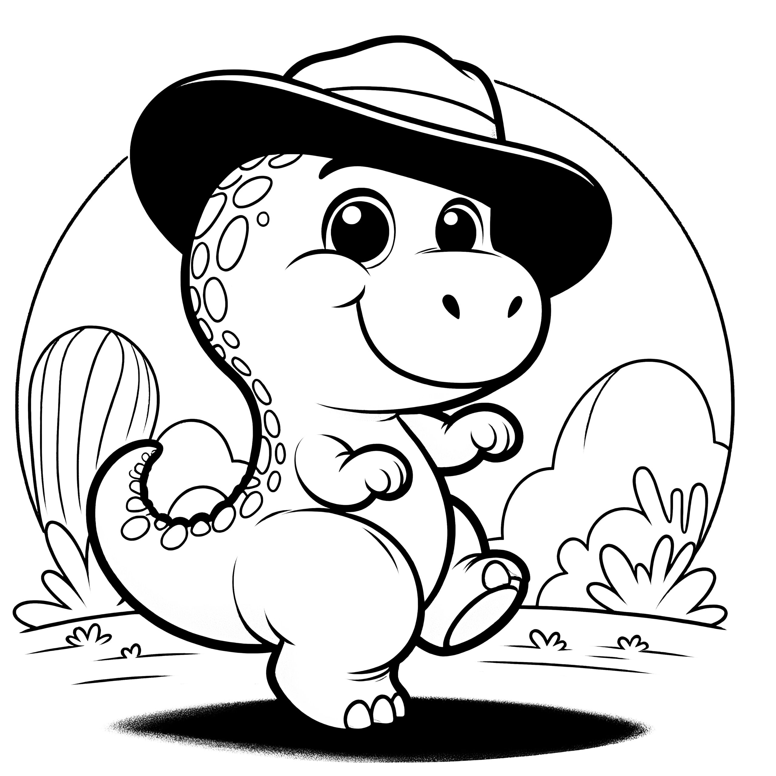 coloring page dinosaur