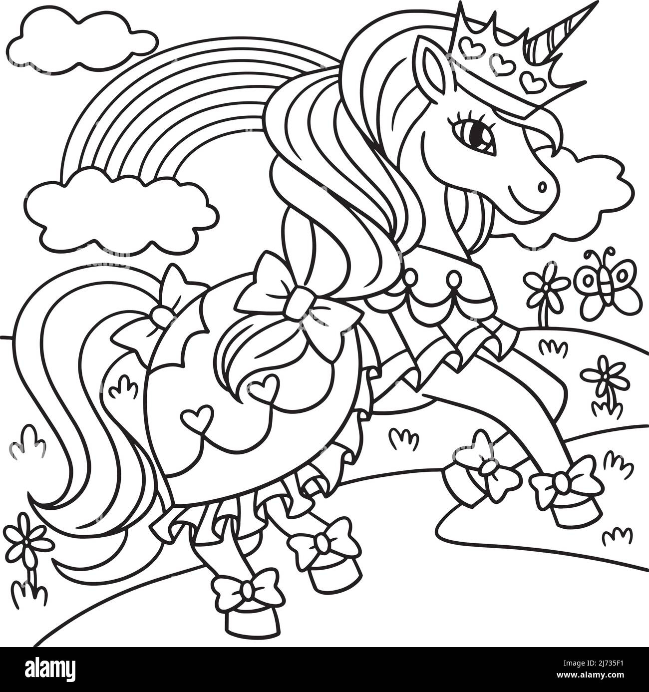 Coloring Page Unicorn Hi res Stock Photography And Images Alamy