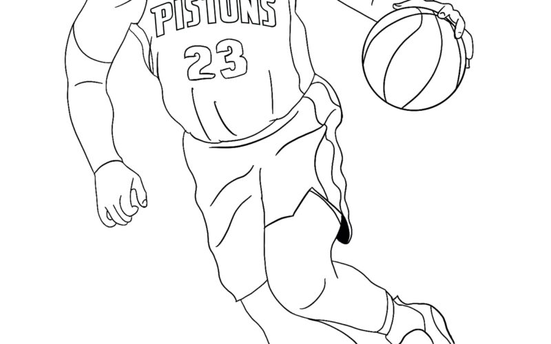 Coloring Pages Detroit Pistons