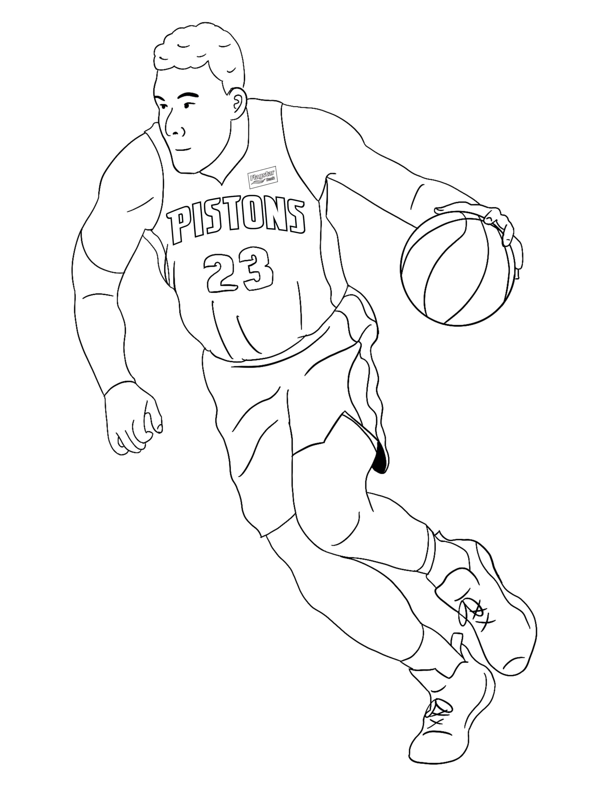 Coloring Pages Detroit Pistons