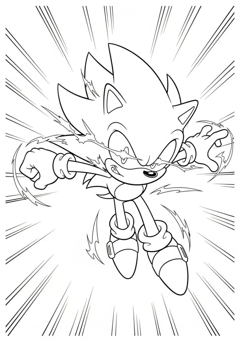 coloring pages super sonic