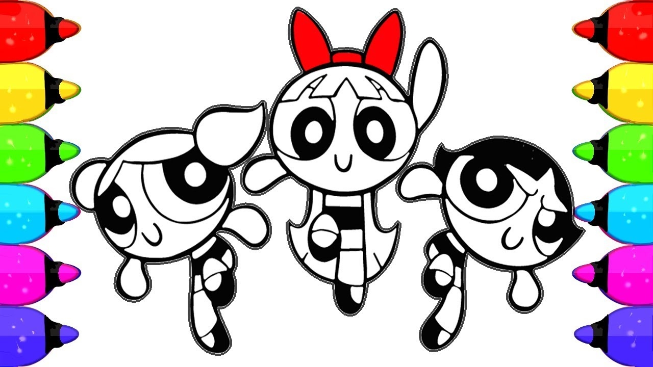 Coloring Powerpuff Girls Coloring Book Pages How To Draw And Color Powerpuff Girls Coloring Pages YouTube