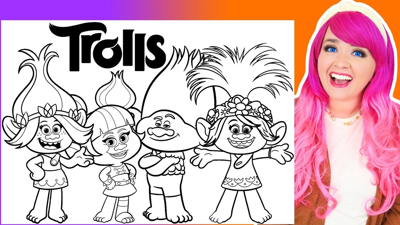 coloring trolls pages