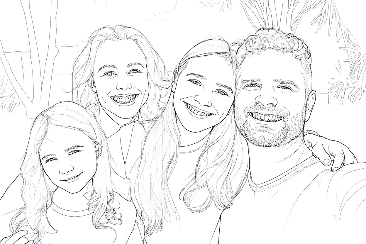 turn photo into coloring page