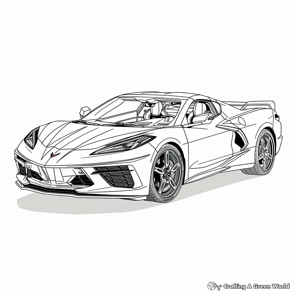 Corvette Coloring Pages Free Printable 