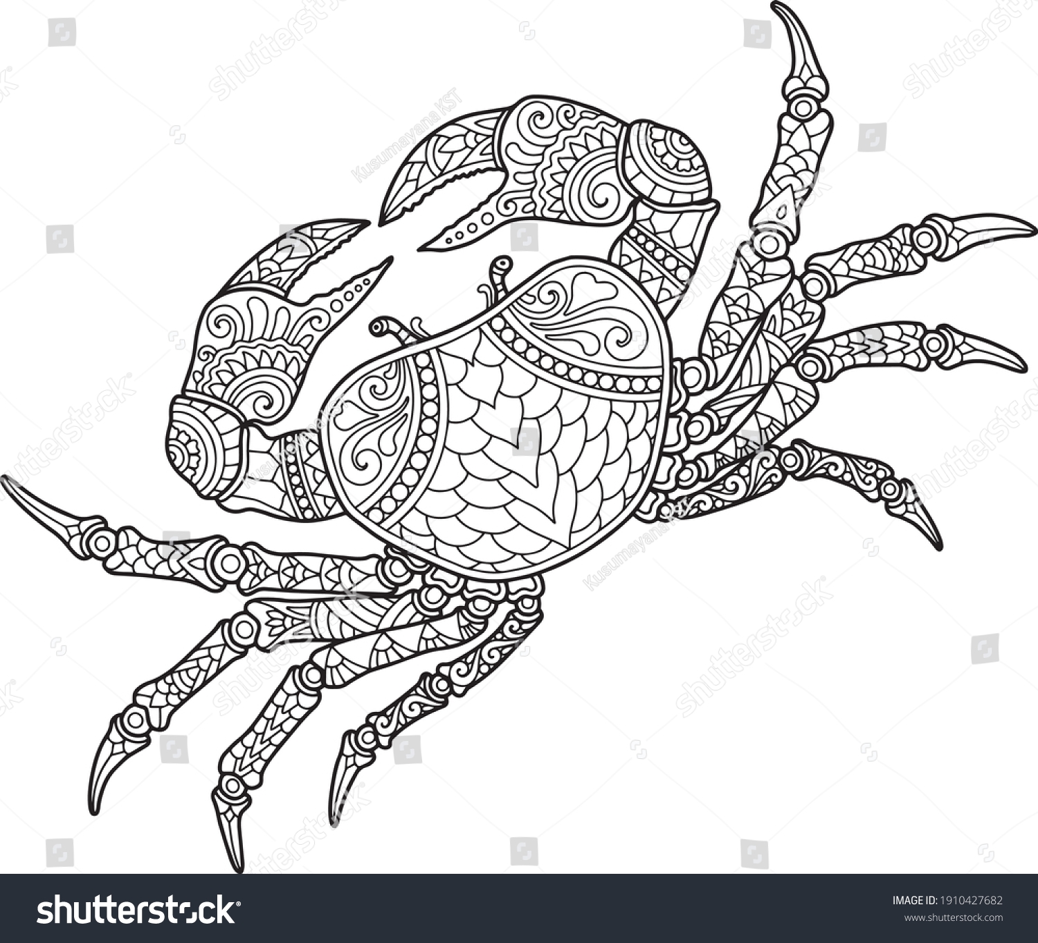 crab coloring pages