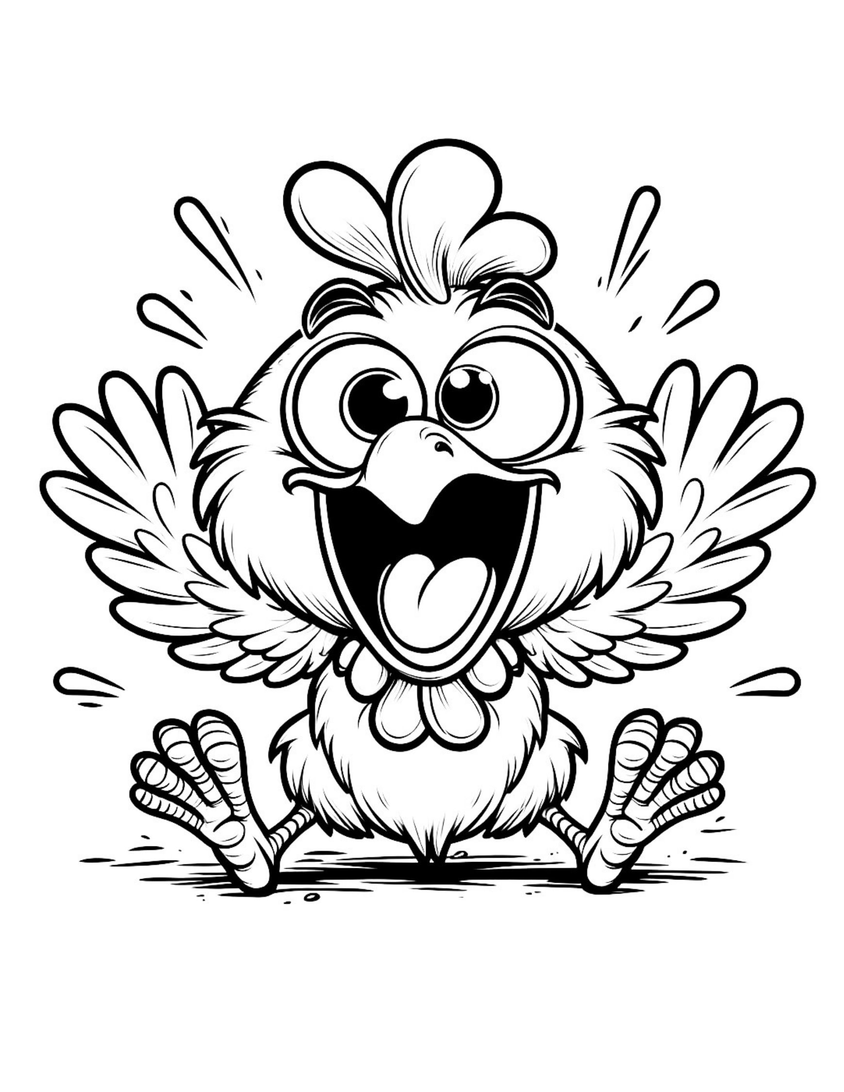 Crazy Chicken Funny Coloring Book Printable Coloring Book Coloring Pages Girls Printable Pages Girls Printable Drawing Pages 50 Pages Etsy