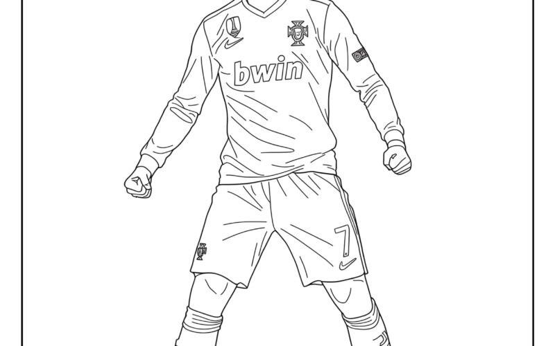 Cristiano Ronaldo Coloring Pages Lesson Tutor