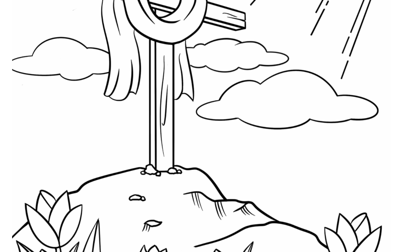 Cross Coloring Page For Kids From Sermons4Kids Sermons4Kids