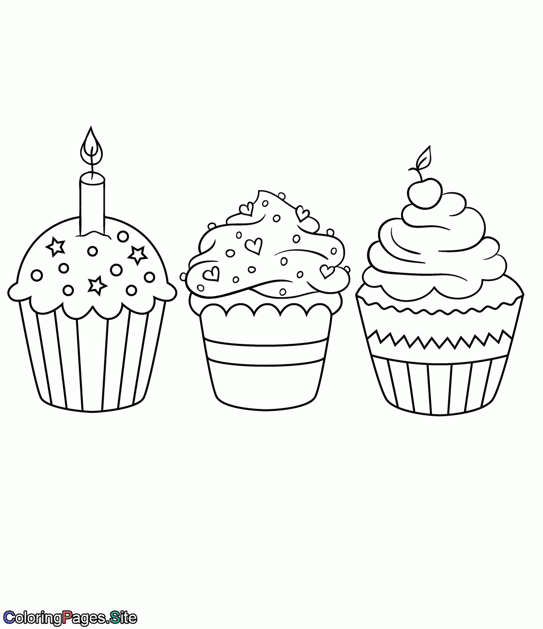 Cupcakes Coloring Page Coloring Pages Online Cupcakes Coloring Page Coloring Pages Online