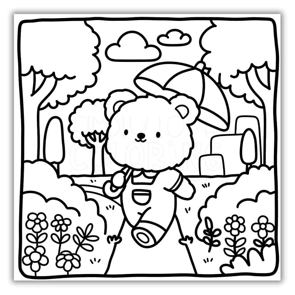 Cute Bear Coloring Pages Free PDF Printables Simply Love Coloring