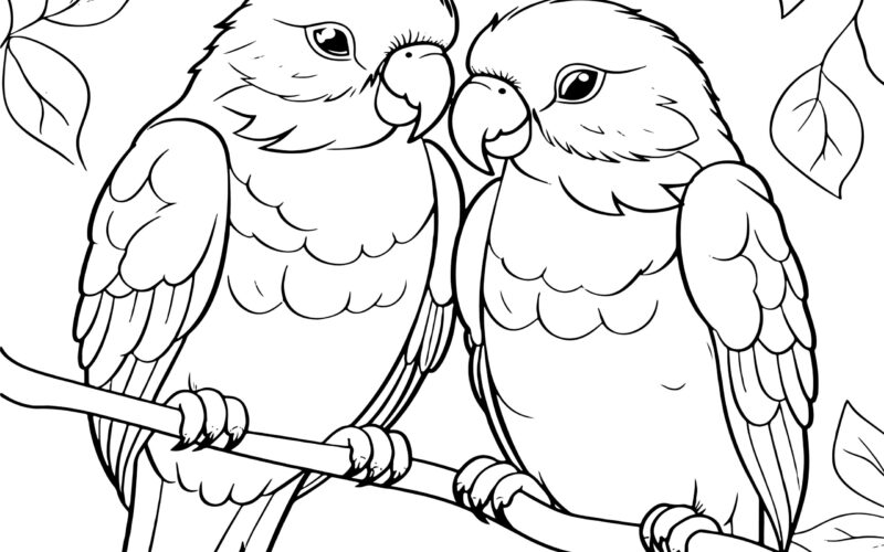 Cute Bird Love Coloring Book For Adult And Kids Bird Coloring Pages Made By Teachers