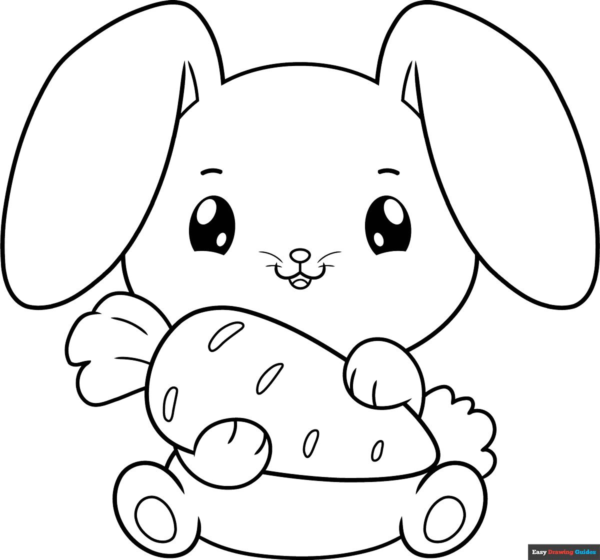coloring page bunny