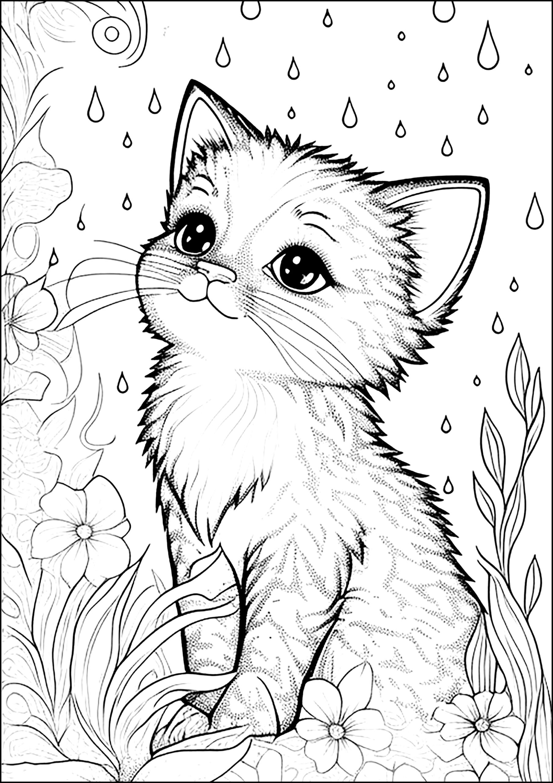 printable coloring pages of cats