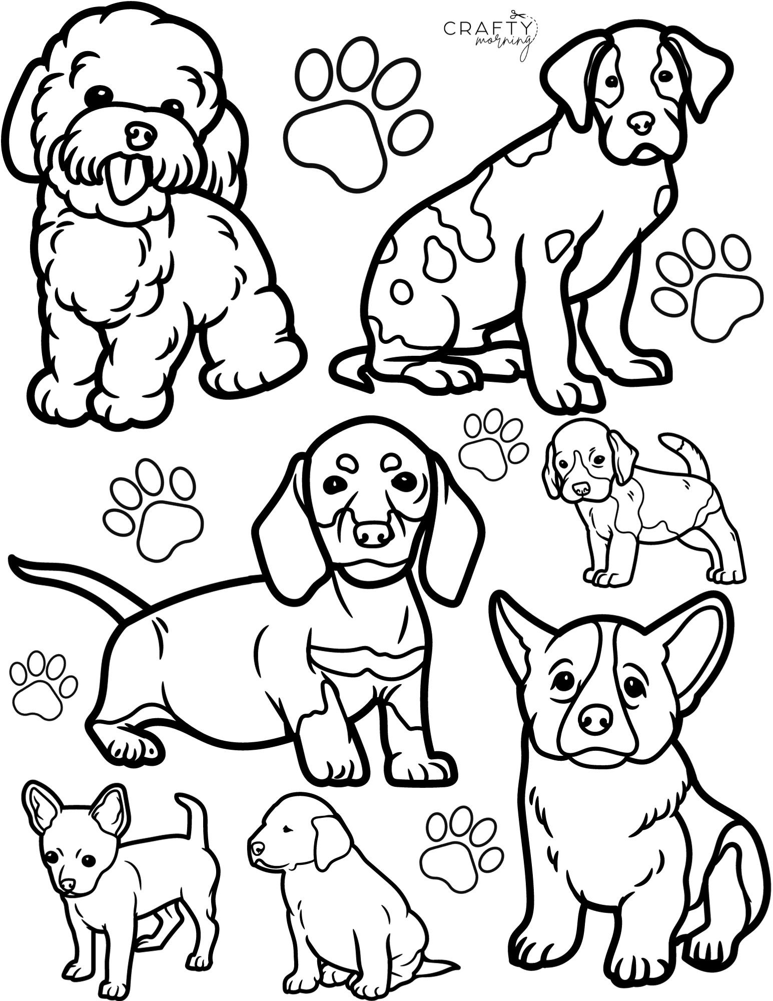 dog coloring pages printable