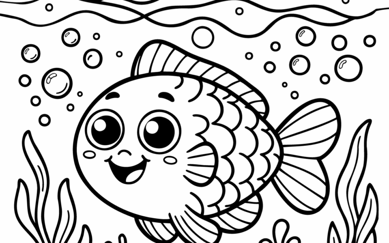 Cute Fish Coloring Page InnerSophist Coloring