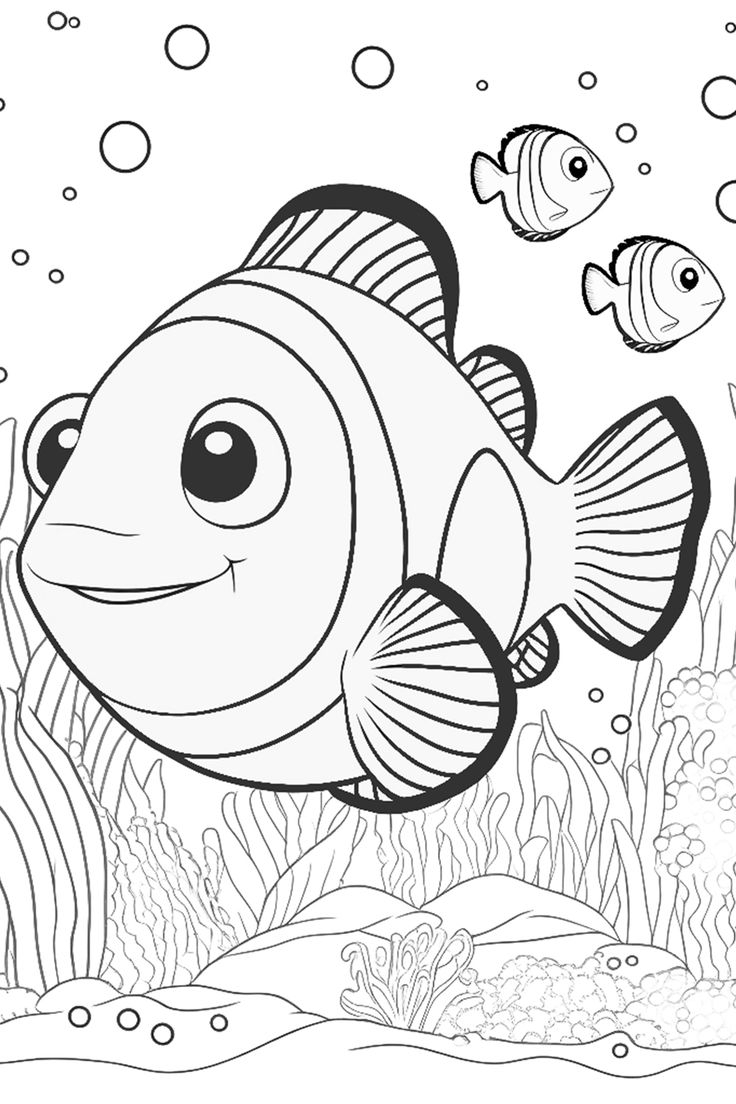 Cute Fish Coloring Pages Cute Fish Coloring Pages