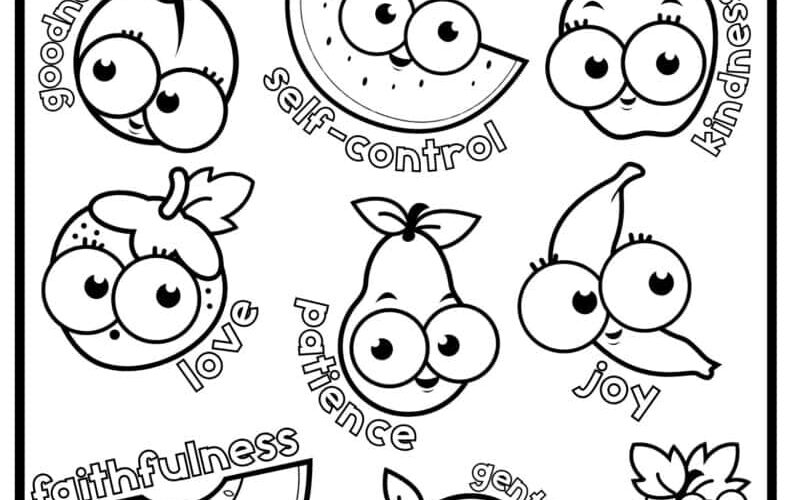 Cute Fruit Of The Spirit Coloring Pages Free PDF Printables Coloring Pages HQ
