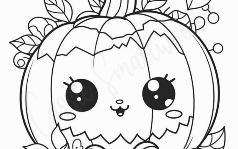 Cute Halloween Coloring Page Cassie Smallwood