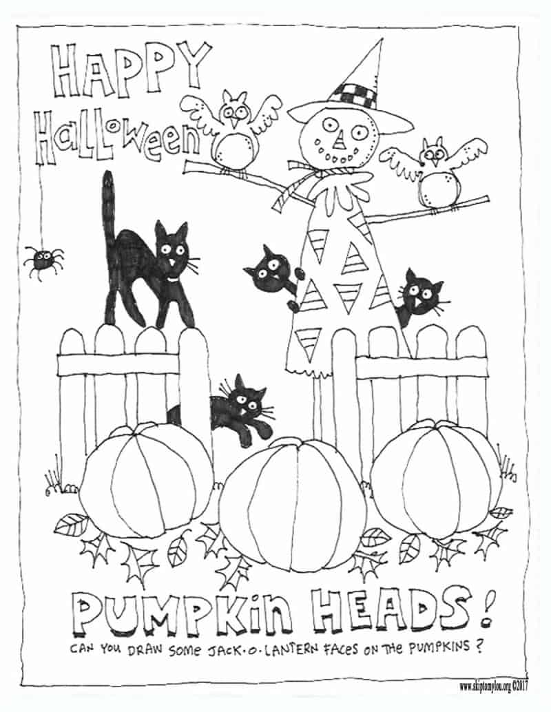 halloween color pages free printable halloween color pages free printable