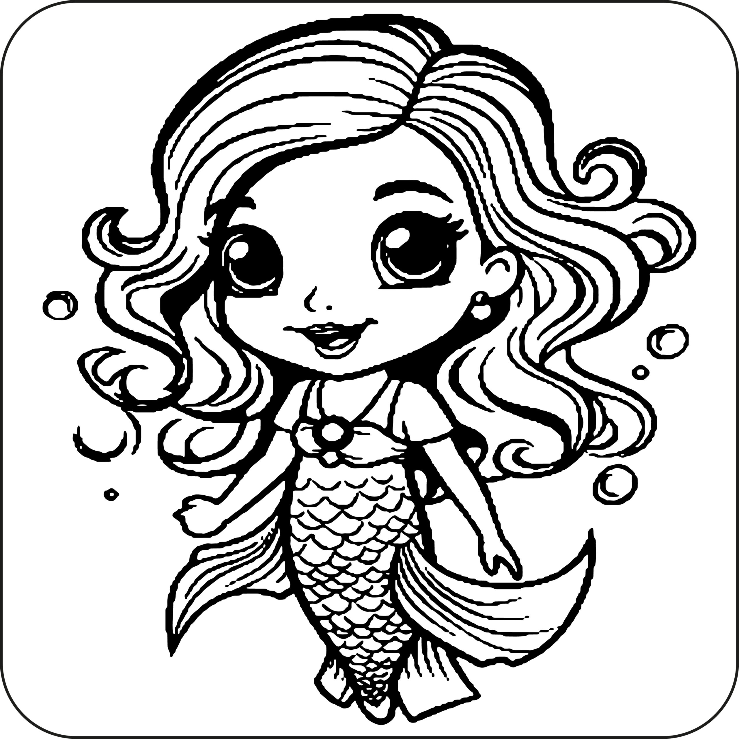 mermaid coloring pages print