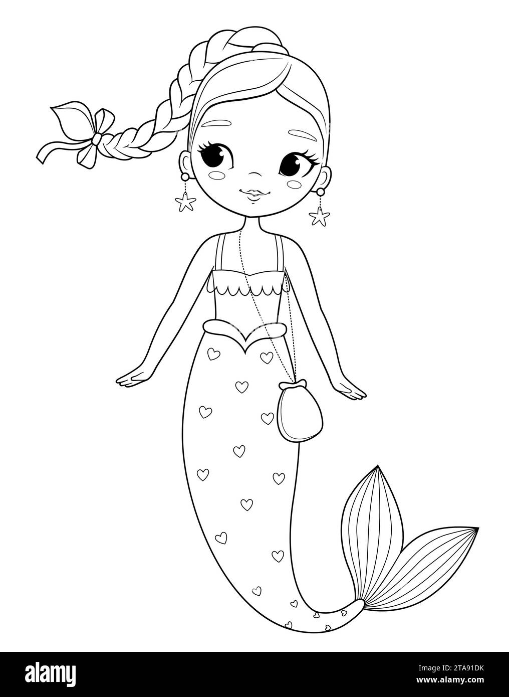 Cute Mermaid Girl Fashion Illustration Outline Coloring Page Illustration For Coloring Book Vector Outline Stock Vector Image Art Alamy Cute Mermaid Girl Fashion Illustration Outline Coloring Page Illustration For Coloring Book Vector Outline Stock Vector Image Art Alamy