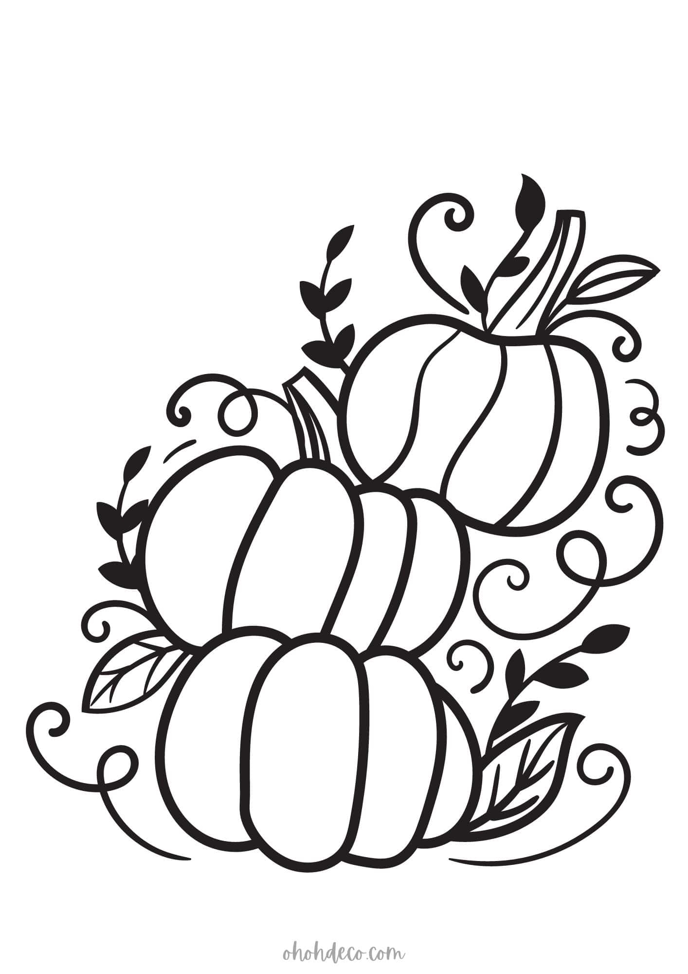 Cute Pumpkin Coloring Pages Ohoh Deco