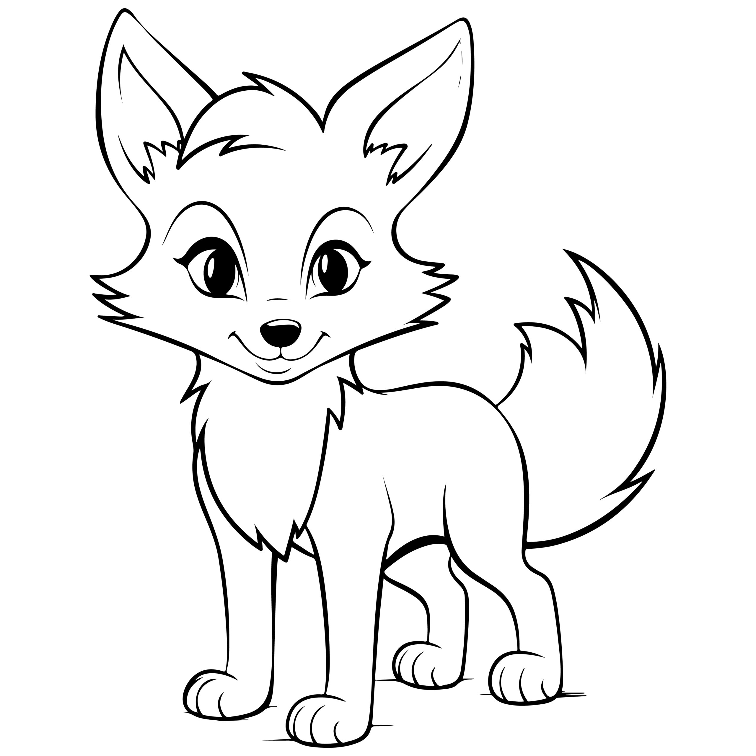 fox coloring page