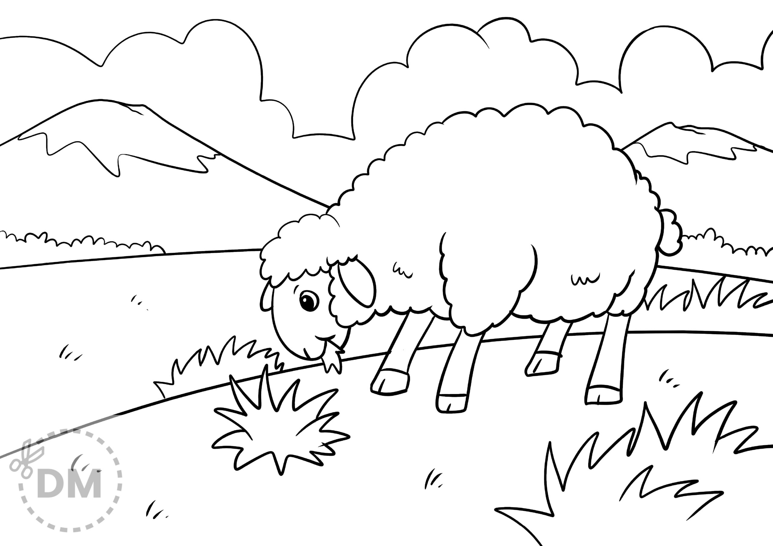 sheep coloring page sheep coloring page