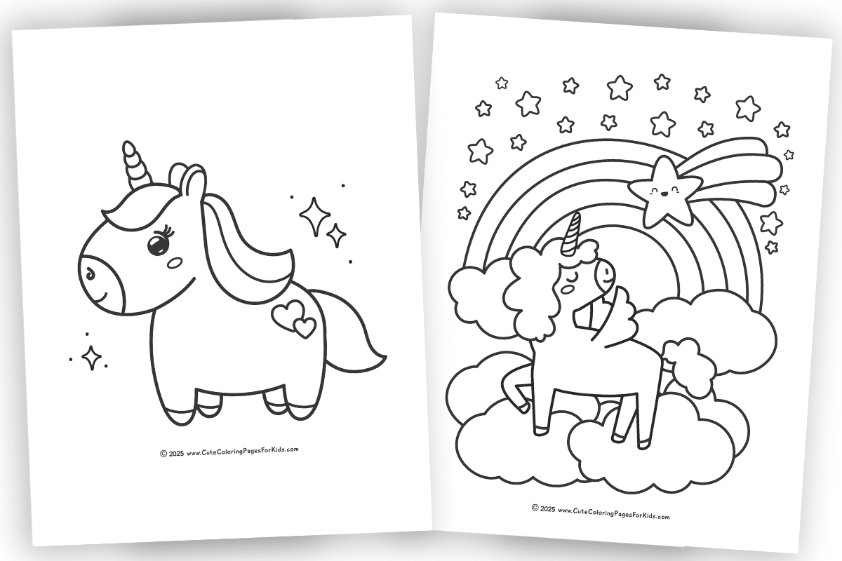 free unicorn printable coloring pages
