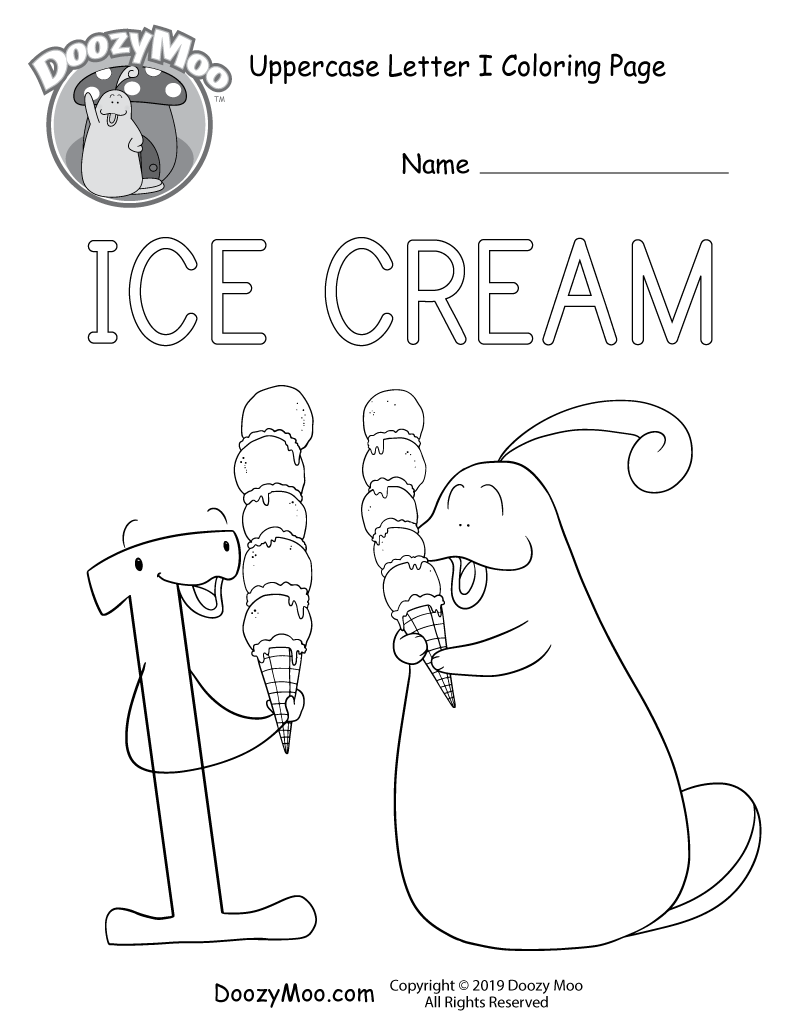letter i coloring page