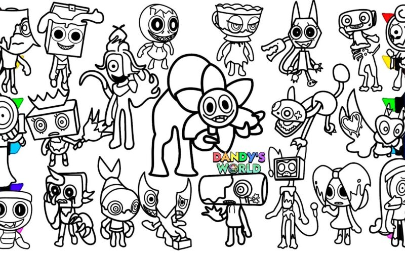 DANDY s WORLD Roblox New Coloring Pages How To Color All Characters Big Coloring Book NCS MUSIC YouTube