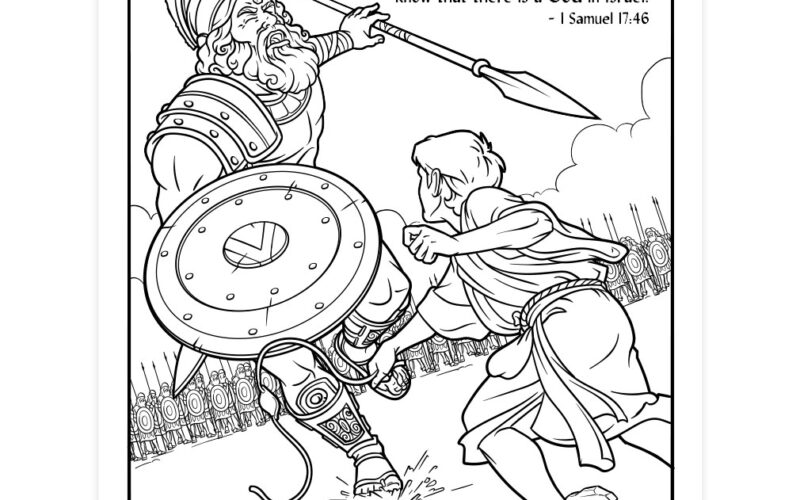 David And Goliath Coloring Page Printable