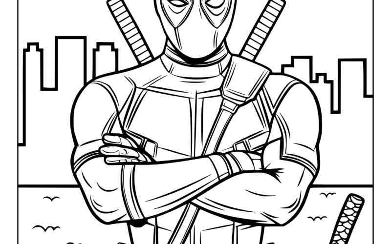 Deadpool Coloring Pages Free Printable PDFs