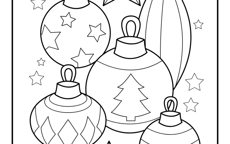 Deck The Halls With 8 Christmas Ornament Coloring Pages