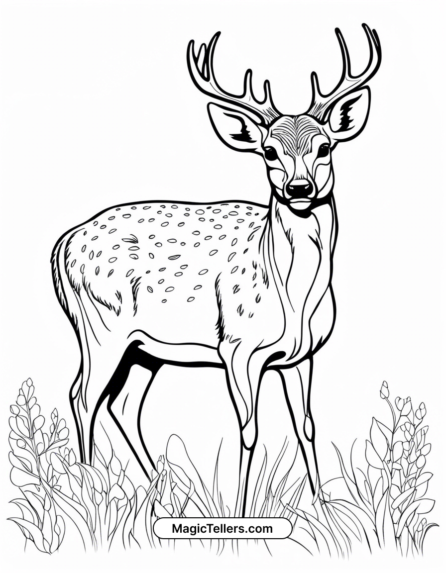 deer coloring page