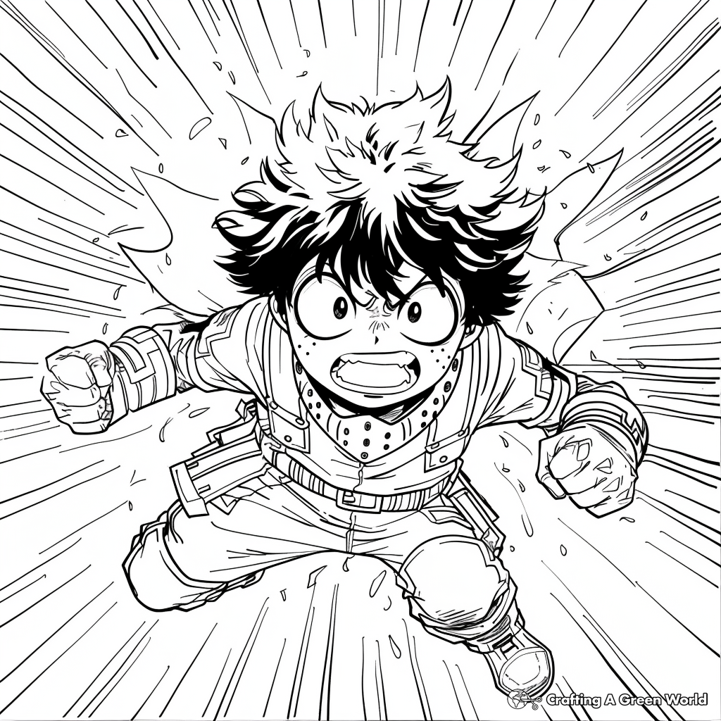 Deku Coloring Pages Free Printable 