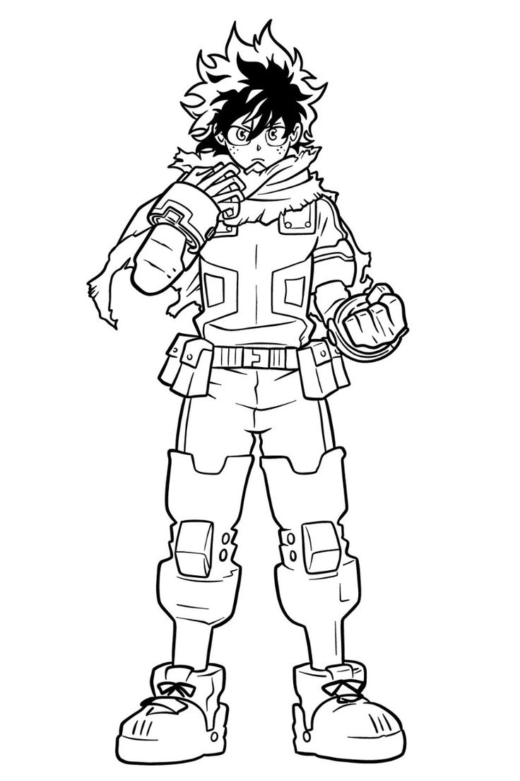 deku coloring pages
