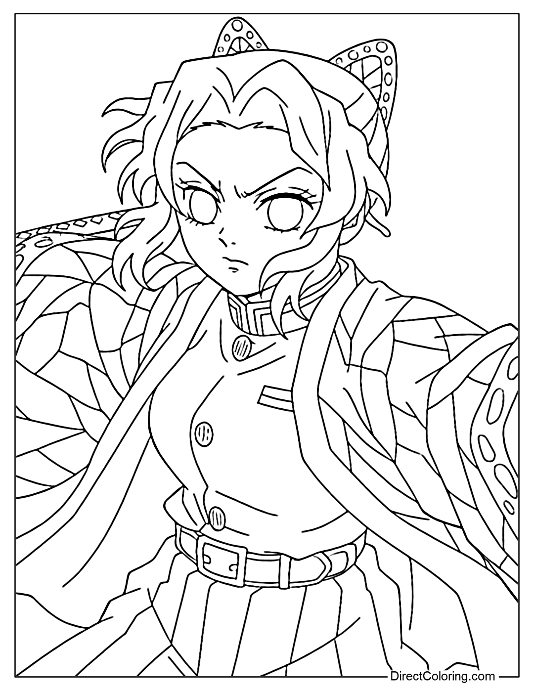 demon slayer coloring page