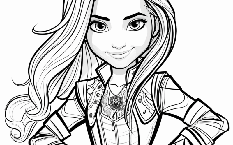 Descendants 3 Coloring Pages Free Printable