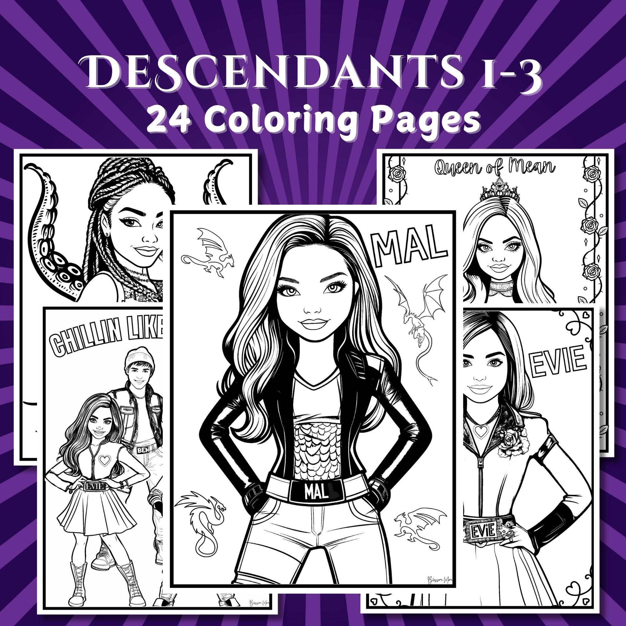 Descendants Coloring Pages Descendants Color Sheets Kids Party Activity Descendants Birthday Colouring Book Instant Download Printable Etsy Descendants Coloring Pages Descendants Color Sheets Kids Party Activity Descendants Birthday Colouring Book Instant Download Printable Etsy