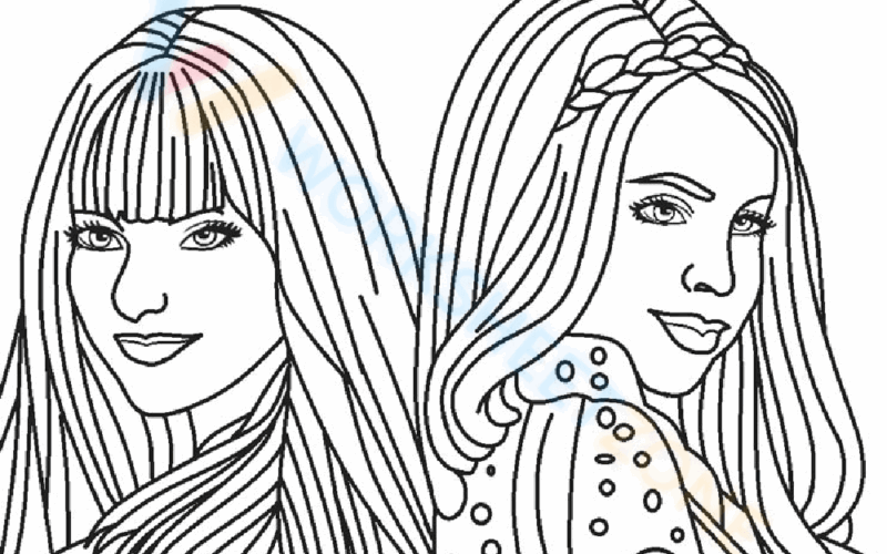 Descendants Coloring Pages Printables Worksheetzone Coloring
