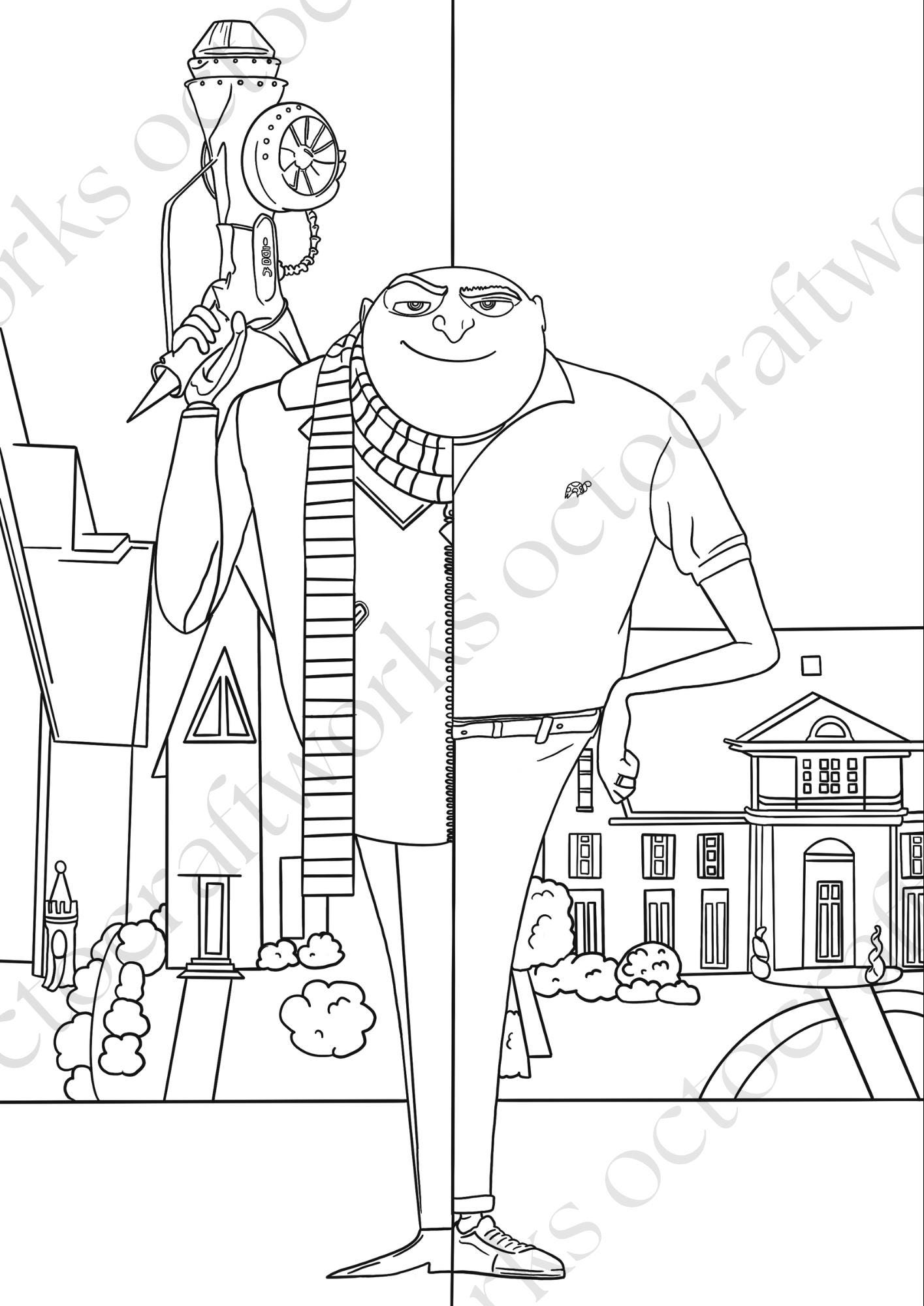 Despicable Me 4 Coloring Pages Kids Coloring Pages Kids Activity Sheets Printable A4 Preschool Toddler Coloring Etsy