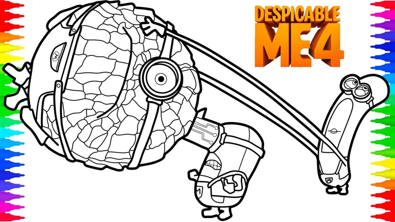 Despicable Me 4 Mega Minions Coloring Page YouTube