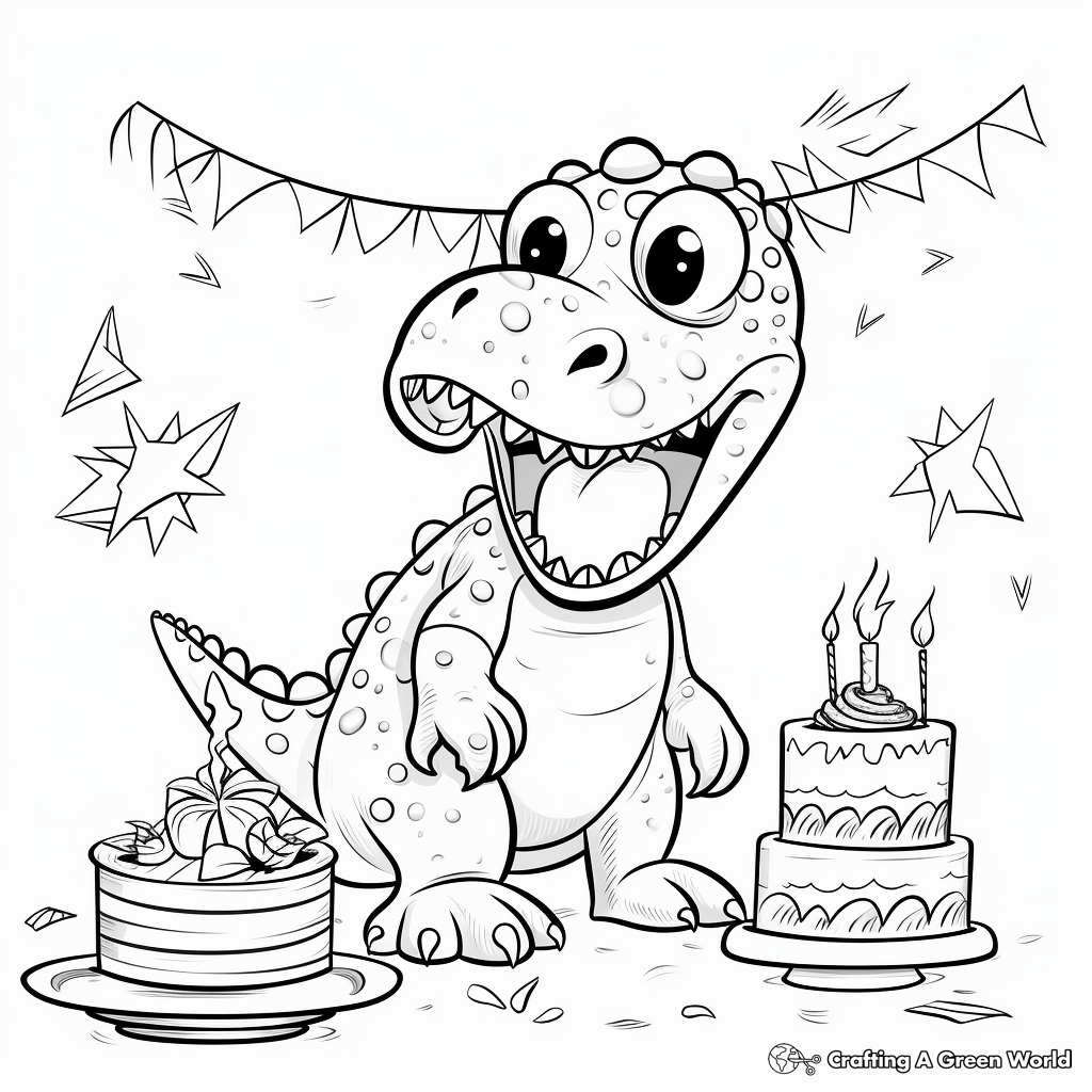Dinosaur Birthday Coloring Pages Free Printable Dinosaur Birthday Coloring Pages Free Printable