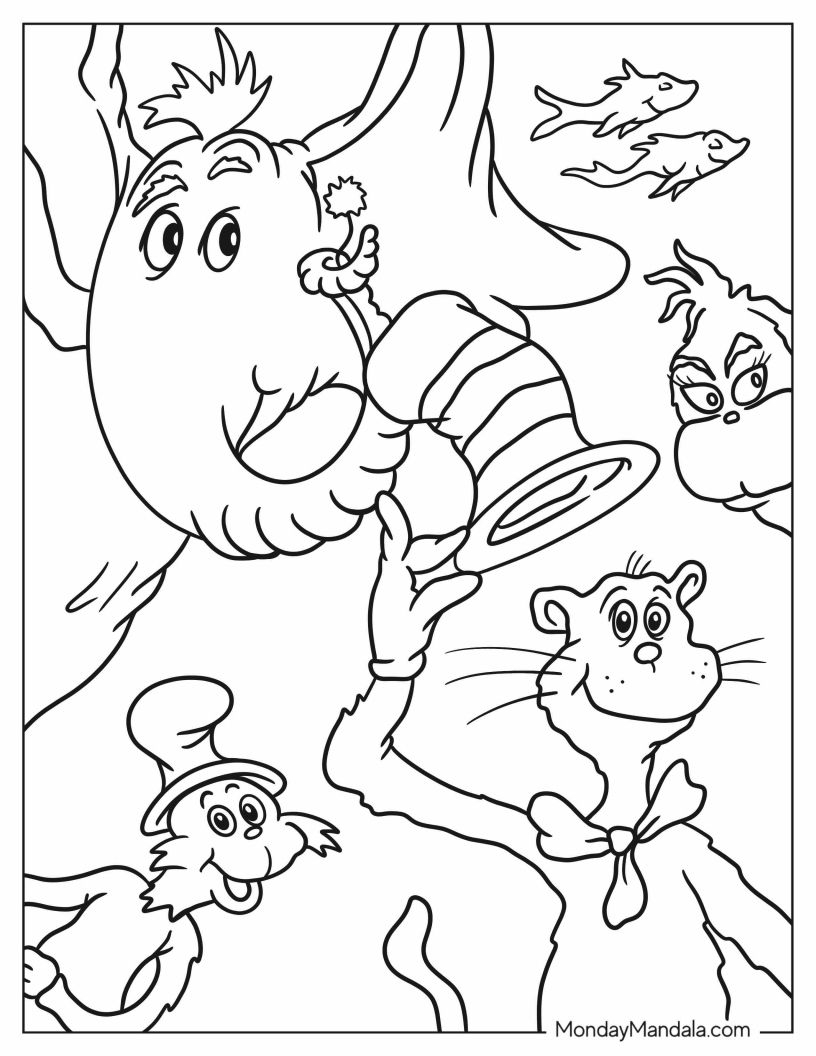 dr. seuss coloring pages