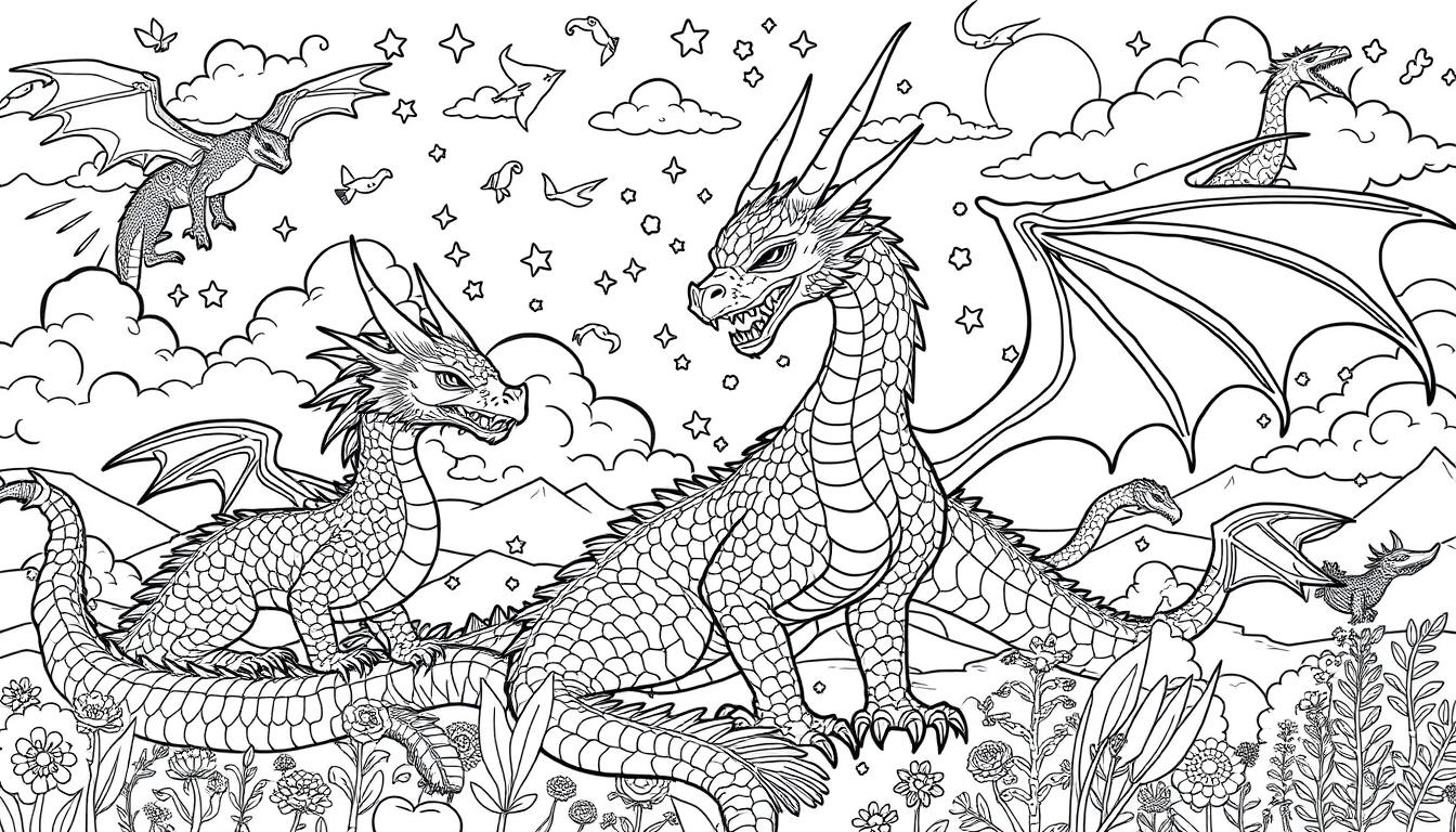 dragons coloring pages