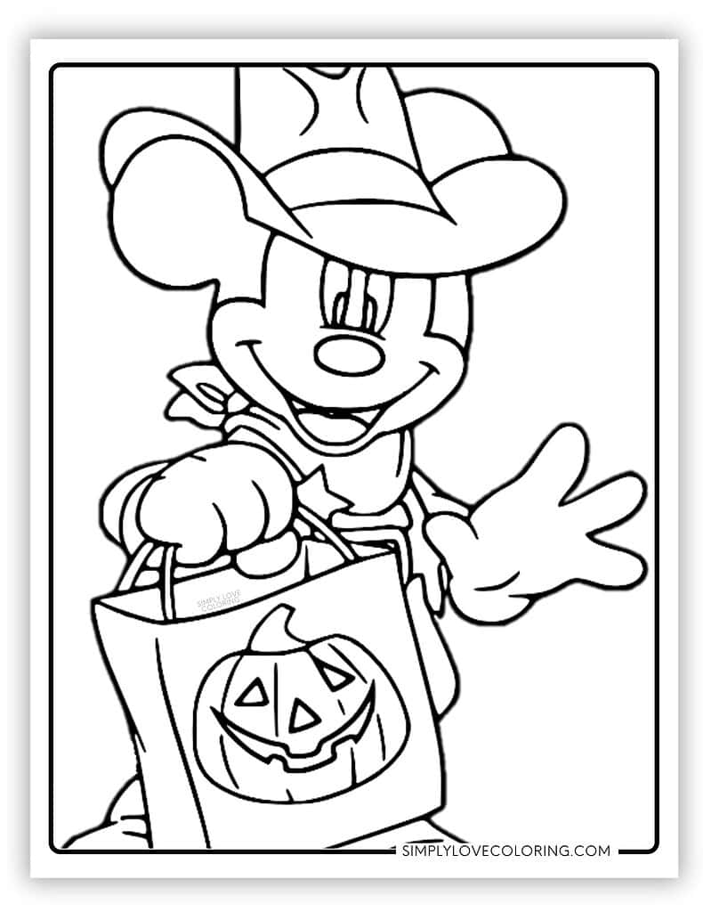 Disney Halloween Coloring Pages Free PDF Printables Simply Love Coloring