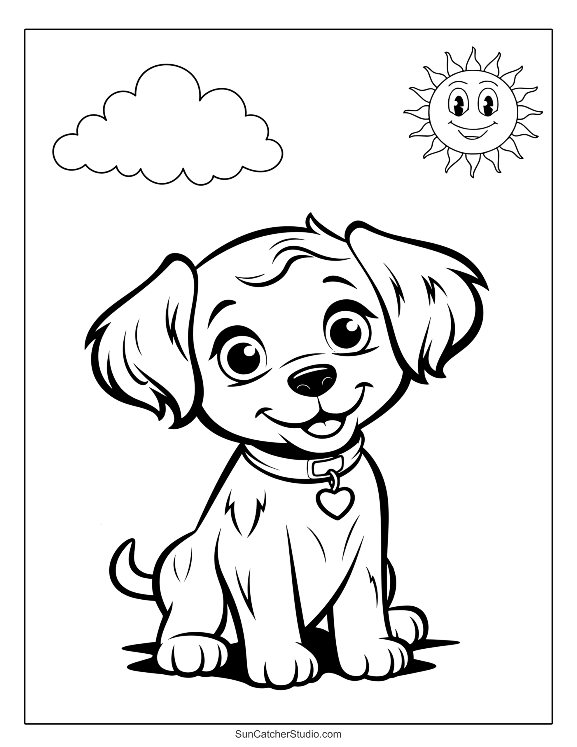 puppy coloring pages